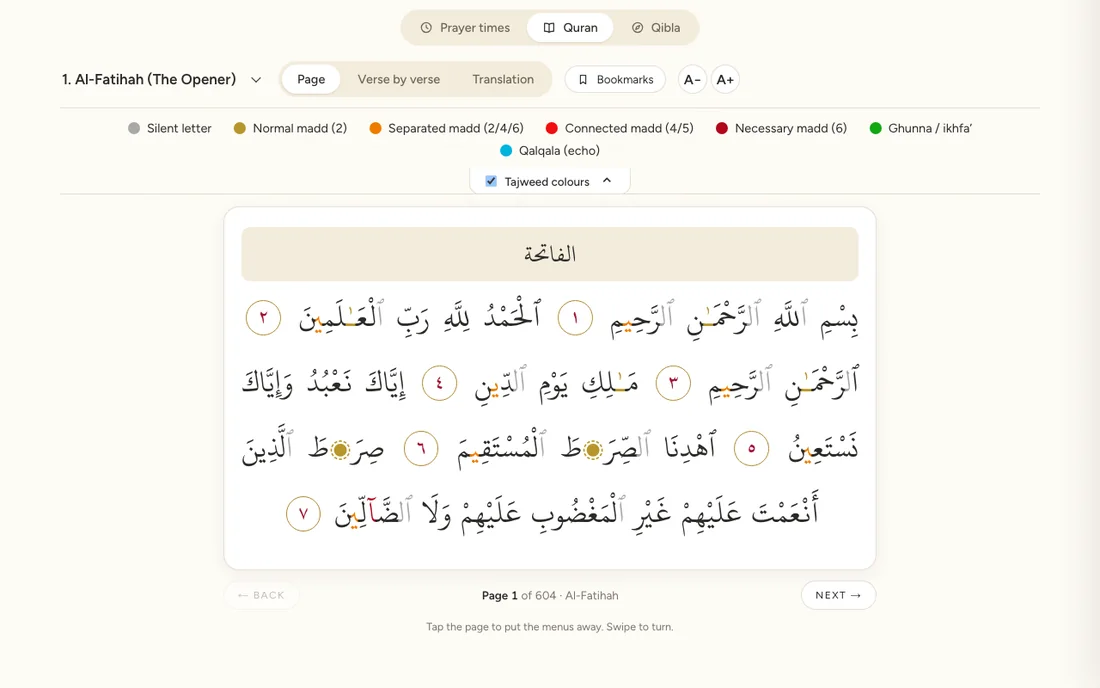 The Quran reader