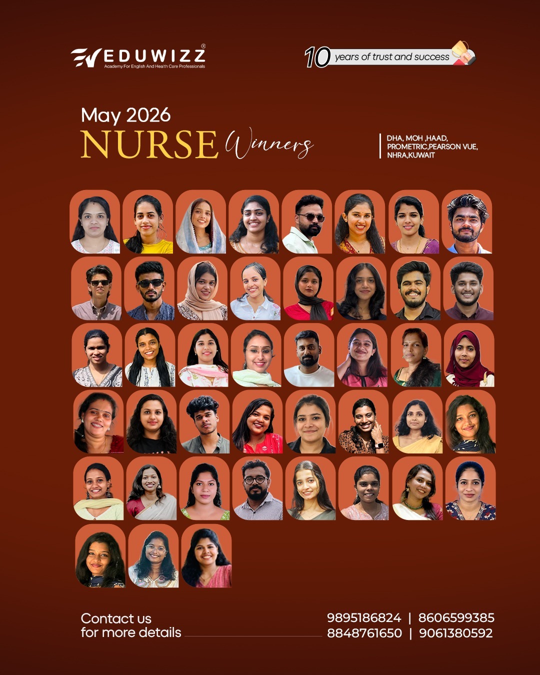Eduwizz — recent Nurses exam winners